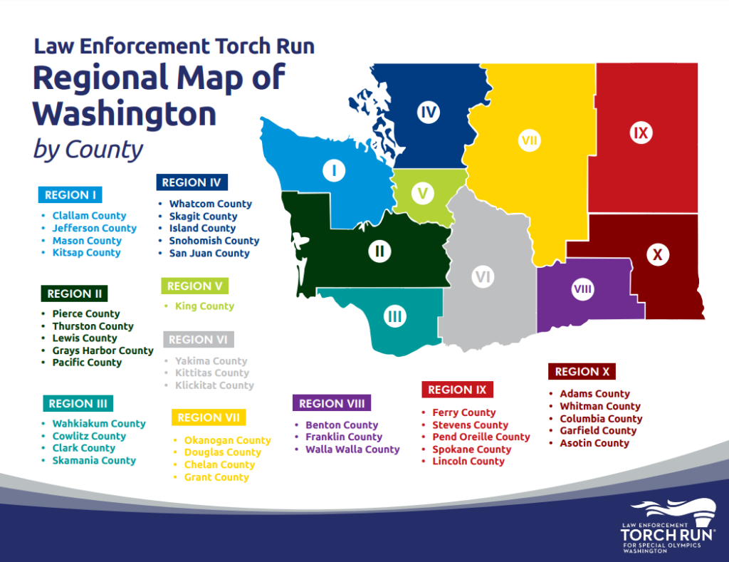 Special Olympics WashingtonLETR Map Special Olympics Washington