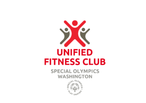 fitness icon with the words Unified Fitness Club, Special Olympics Washington